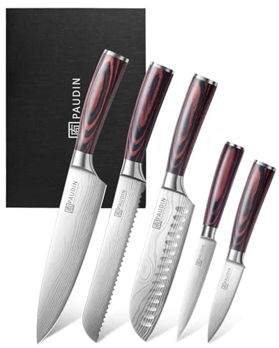 Knife Set 5PCS Kitchen Knife Set without Block (5 Count)