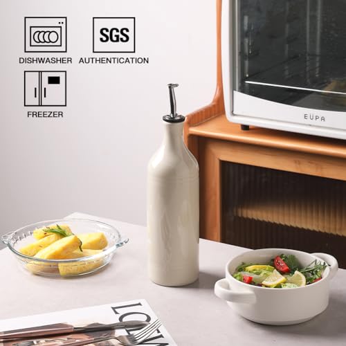 Sweejar Large Ceramic Olive Oil Dispenser Bottle