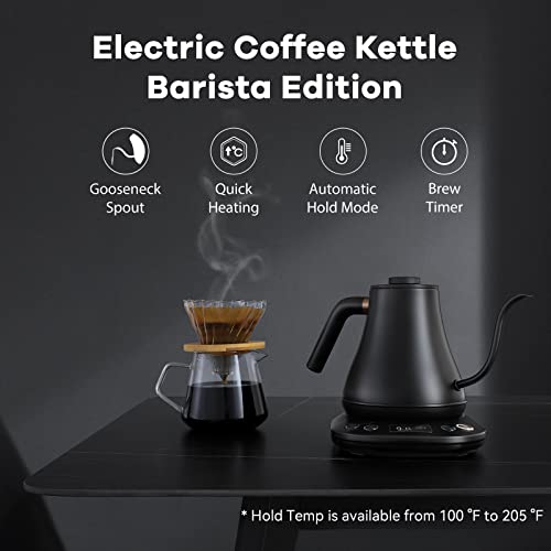 Electric Kettle Gooseneck Pour Over Kettle ±1℉ Temperature Control Quick Heating Water Boiler for Coffee & Tea & Formula Auto Shut Off Tea Kettle 1200 Watt