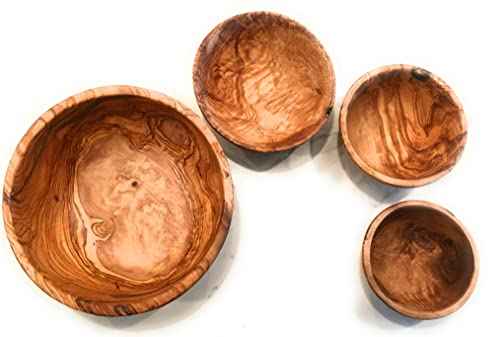 7" Artisan Olive Wood Serving Bowl