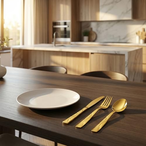40 Piece Gold Flatware Set for 8 (40 Count)
