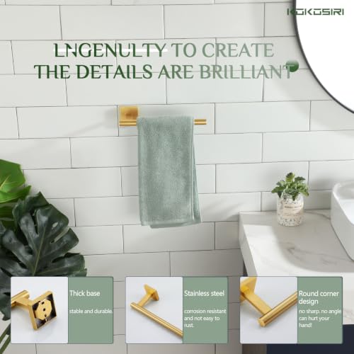 Bathroom Towel Bar Gold Hand Towel Holders Wall Mount Toilet Kitchen Cabinet Paper Holder Stainless Steel Bath Accessories
