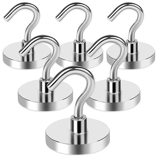Magnetic Hooks Magnet Hook for Cruise Cabins 85LBS Essentials 6P (6 Count)