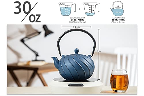 Tea Kettle TOPTIER Japanese Cast Iron Teapot with Stainless Steel Infuser