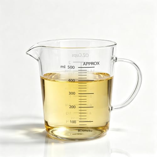 Glass Measuring Cups High Borosilicate 500ML 2CUPS [Insulated Handle