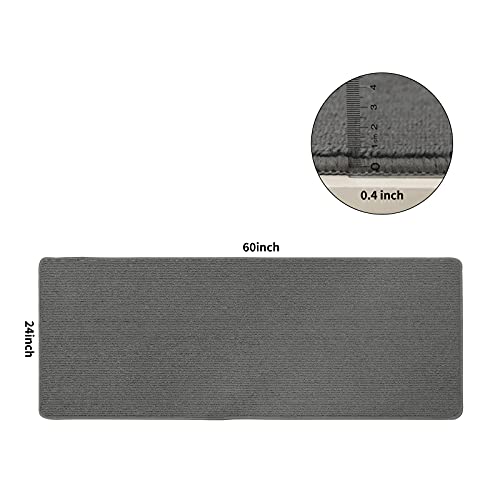 24X60 Inch Kitchen Rug Mats Made of 100% Polypropylene Strip TPR Backing Soft Kitchen Mat Specialized in Anti Slippery and Machine Washable