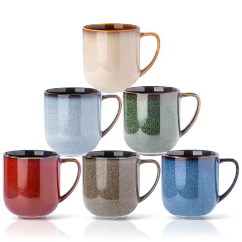 Ceramic Coffee Mugs Set of 6 (6 Count)