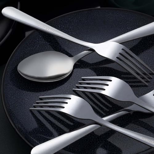 24 Pieces Dinner Spoons Set Silverware (24 Count)