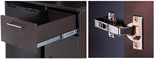 Door Storage Cabinet with Mini Fridge Space