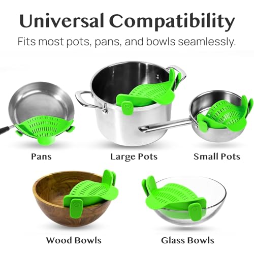 Snap N' Strain Clip On Strainer for Pots and Pans