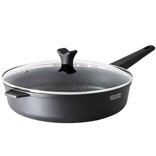 SOHO 12.5 Inch Nonstick Deep Frying Pan Skillet with Glass Lid