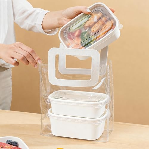 50 Pack 35oz Disposable Meal Prep Containers with Lids & Forks (50 Count)