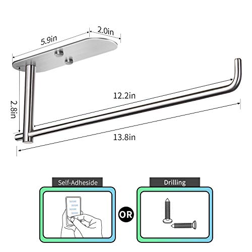 Self Adhesive Paper Towel Holder Under Cabinet Mount