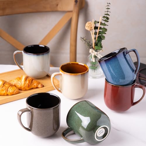 Ceramic Coffee Mugs Set of 6 (6 Count)