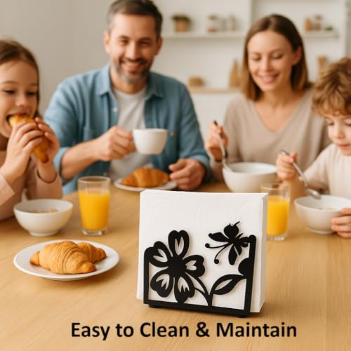 Butterfly Flower Napkin Holder for Table