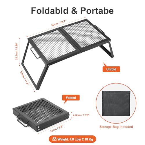 Portable Folding Charcoal Grills for Outdoor Cooking Bonfire BBQ
