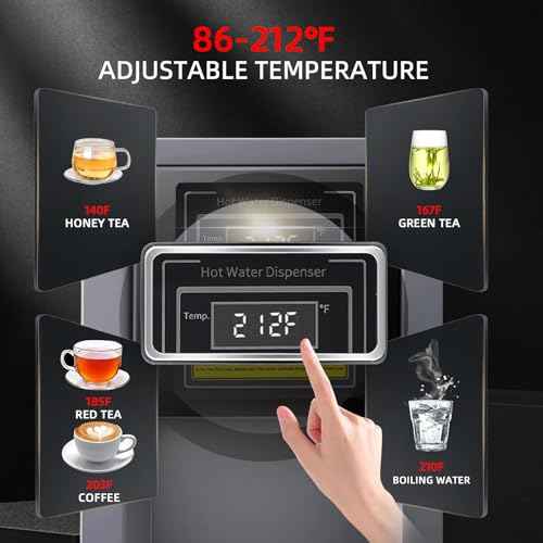Hot Water Dispenser Commercial Water Boiler Countertop Hot Water Machine Stainless Steel Step