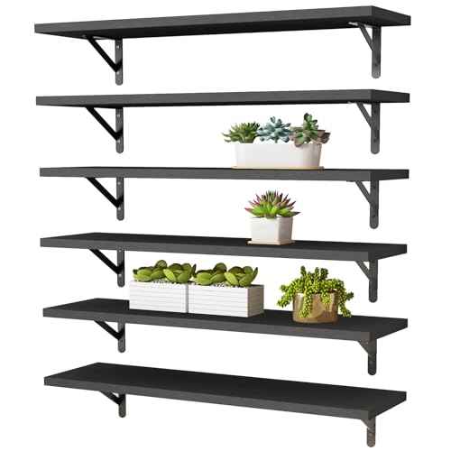 23.6in Floating Shelves for Wall Home Decor (6 Count)