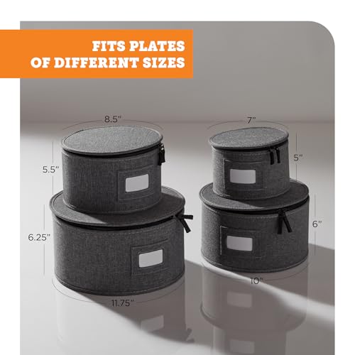 4 Piece China Plate Storage Set