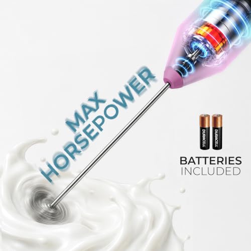 Powerful Milk Frother AA Batteries Included