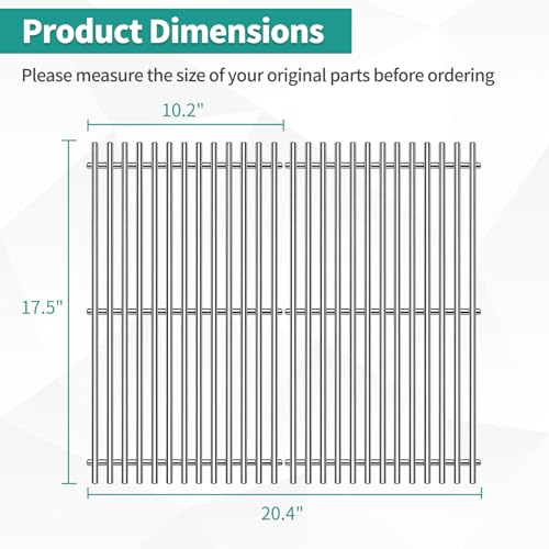 9MM 304 Stainless Steel Spirit Grill Grates for Weber Spirit E