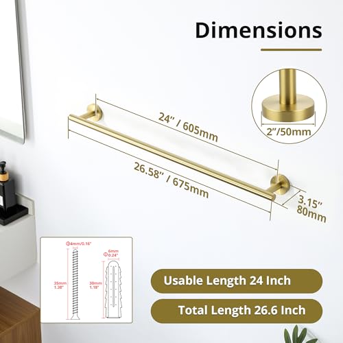 Towel Racks for Bathroom 24 Inch
