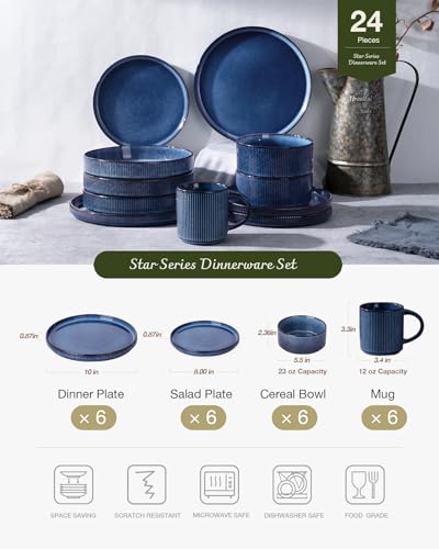 Star Dinnerware Sets with Mugs (24 Count)