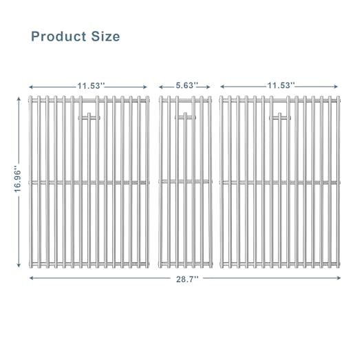 Stainless Steel Solid Rod Grill Cooking Grates for Nexgrill