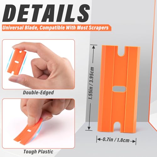 100 Pack Plastic Razor Blades