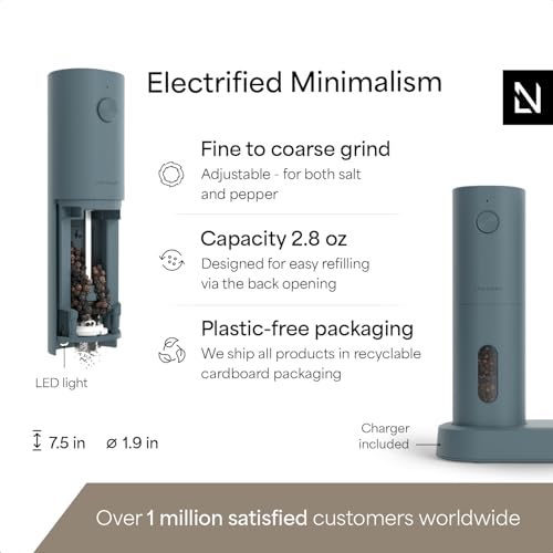 Electric Salt and Pepper Grinder Set