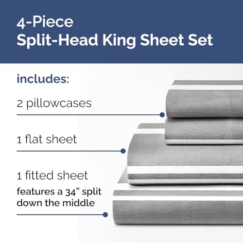 Flex Top Split Head King 4 Piece Sheet Set
