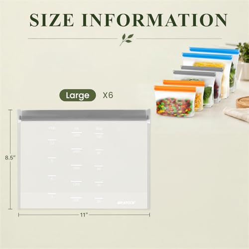 Reusable Bags Dishwasher Safe (6 Count)