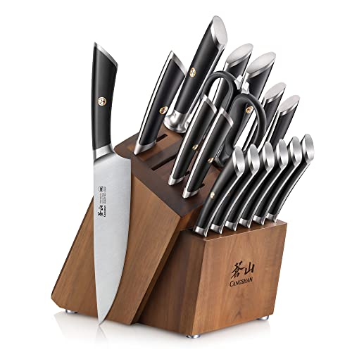 ELBERT Series German Steel Forged Knife Block Sets (17 Count)