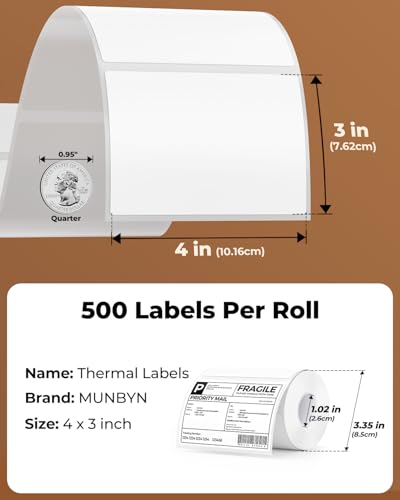 4x3 Thermal Labels (500 Count)