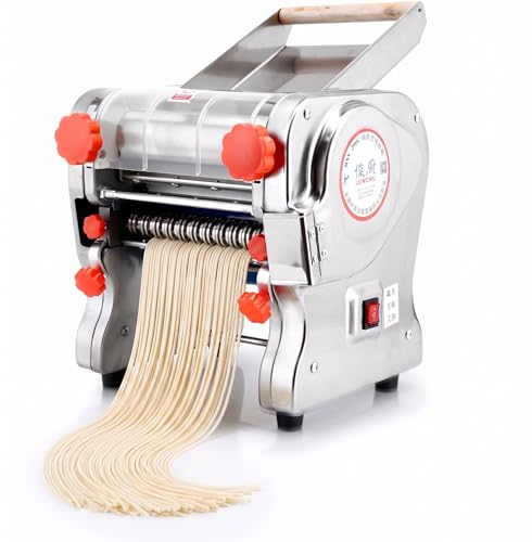Hengwei 750W 110V Stainless Steel Commercial Electric Noodle Making Pasta Maker Dough Roller Noodle Cutting Machine