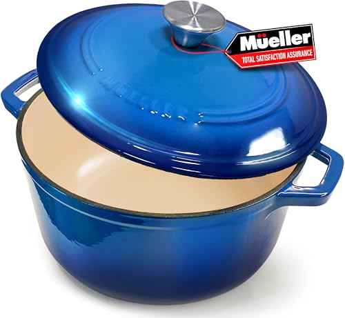 MUELLER HOME 4.5 QT Enameled Cast Iron Dutch Oven