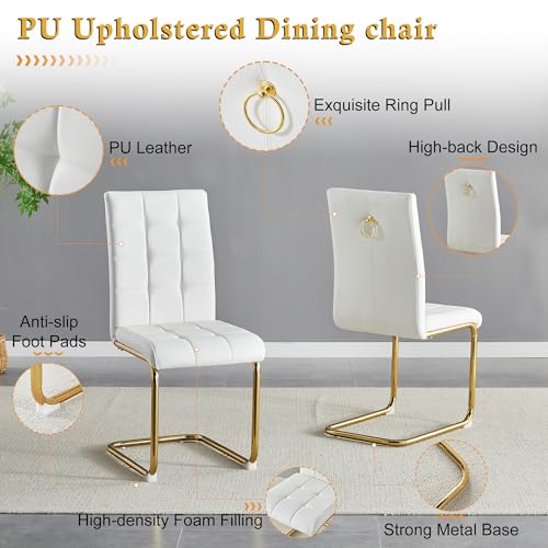 53'' Glass Dining Table Set for 4