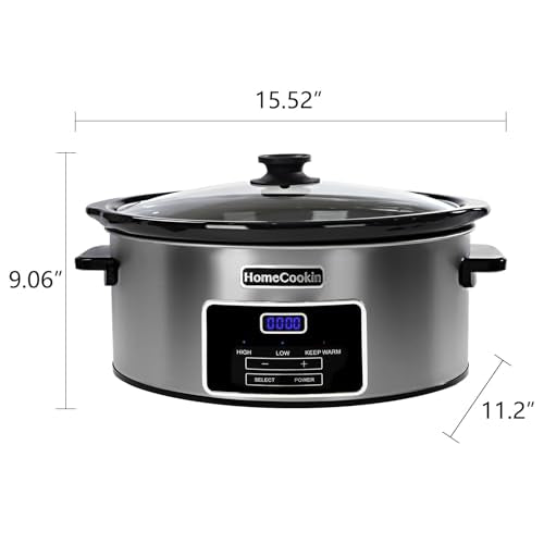 6 Quart Digital Programmable Slow Cooker with Timer