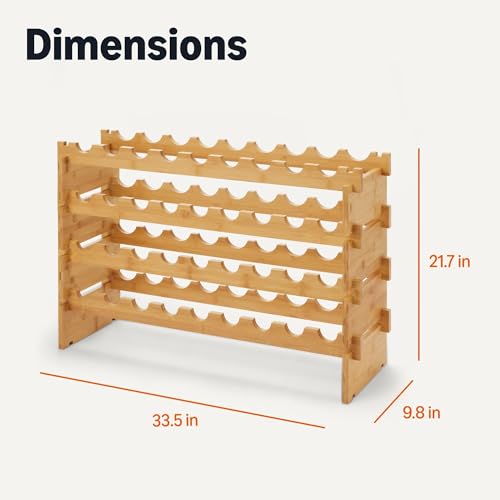 Stackable Natural Bamboo Wine Rack