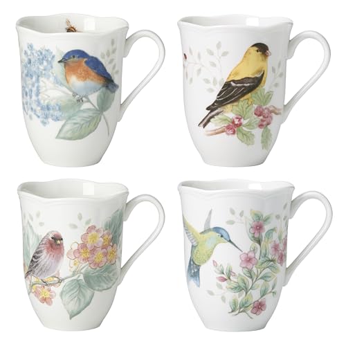 Butterfly Meadow Flutter Porcelain Mug Set for 4 (4 Count)