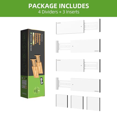 4 Pack Expandable Drawer Dividers