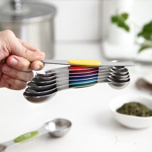 Magnetic Measuring Spoons Set of 8 for Kitchen