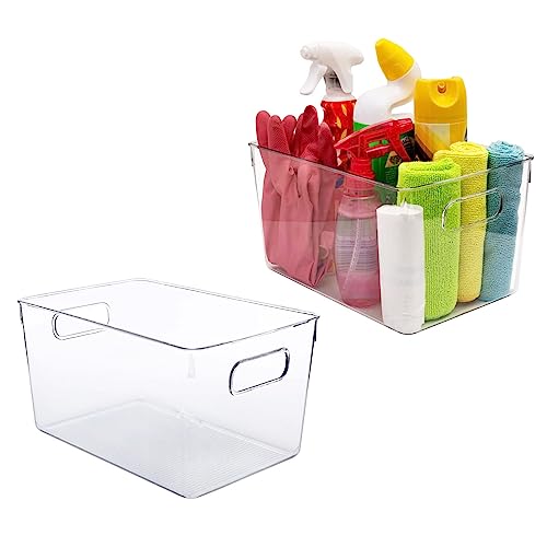 Clear storage organizer bins (2 Count)
