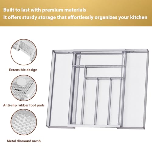Silverware Organizer Metal Mesh