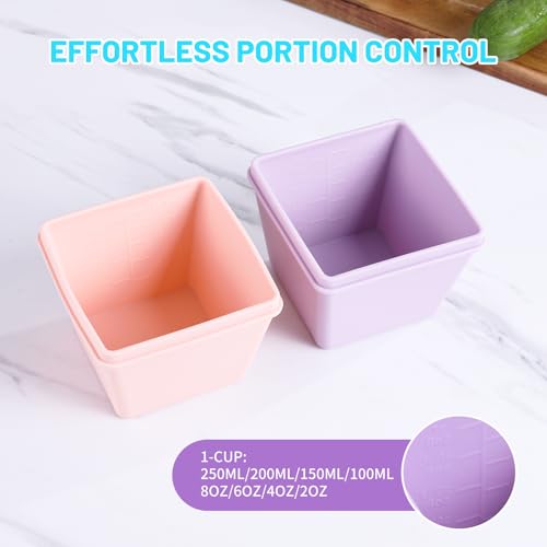 1 Cup Silicone Freezer Molds with Lids & Base for Soup (8 Count)