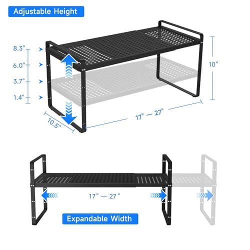 Expandable Cabinet Shelf Organizers (3 Count)