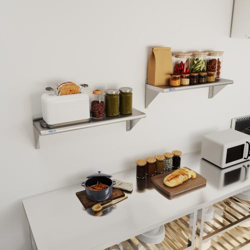 HARDURA 2 Pack Stainless Steel Shelf 12" X 36" (2 Count)
