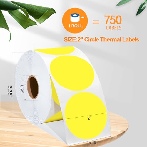 2 Inch Circle Thermal Sticker Labels