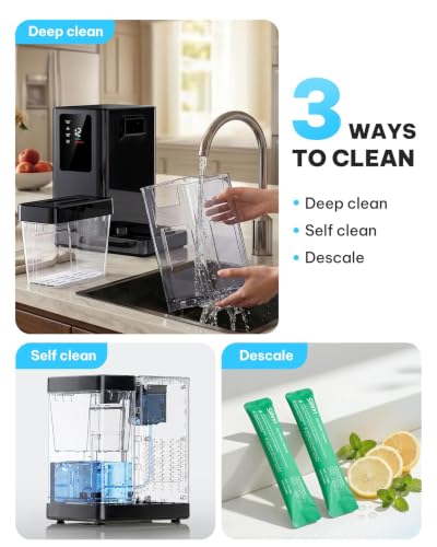 Nugget Ice Maker Countertop with 3L Detachable Tank