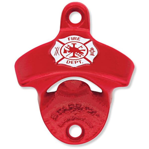 Original Red Firefighter Wall Mounted Bottle Opener